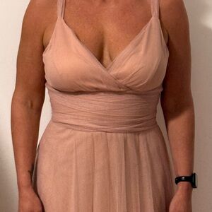 Elegant Peach Evening Gown